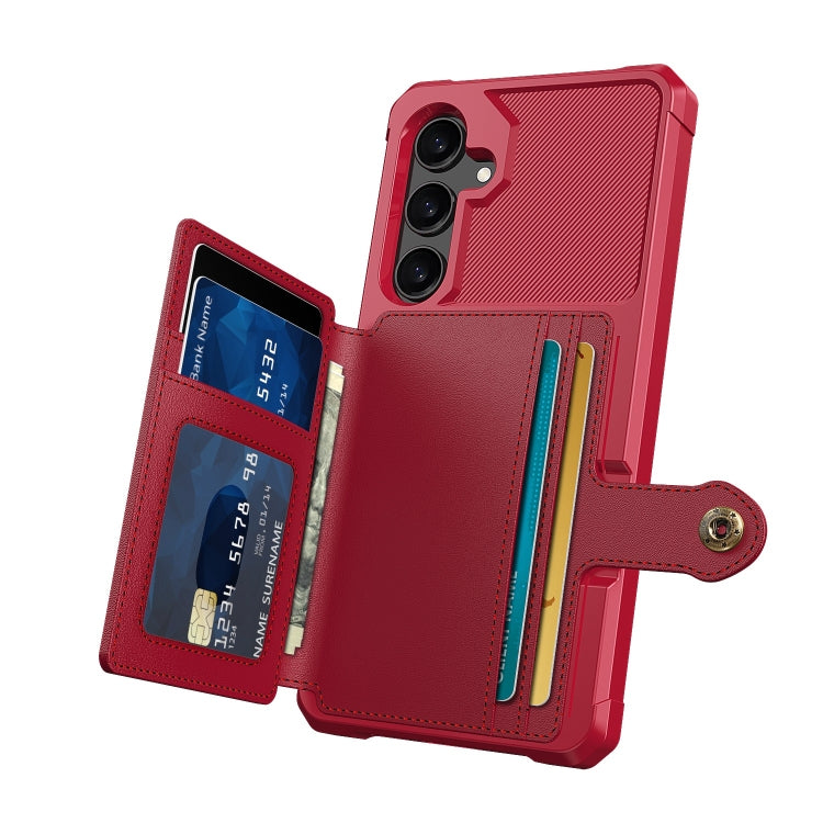 For Samsung Galaxy S24 5G Magnetic Wallet Card Bag Leather Phone Case