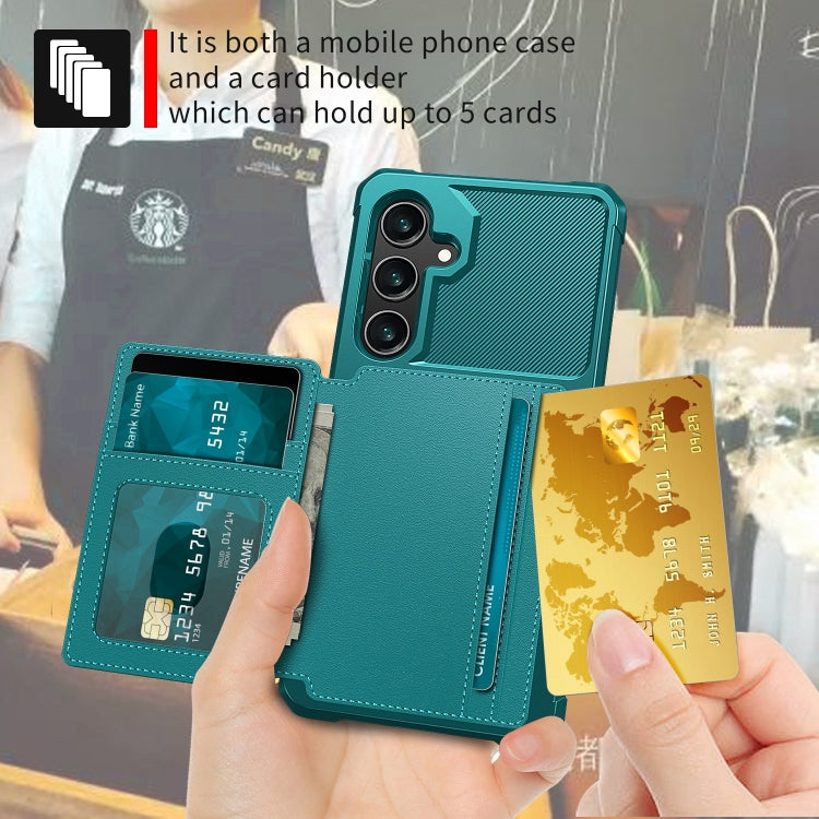 For Samsung Galaxy S24 5G Magnetic Wallet Card Bag Leather Phone Case