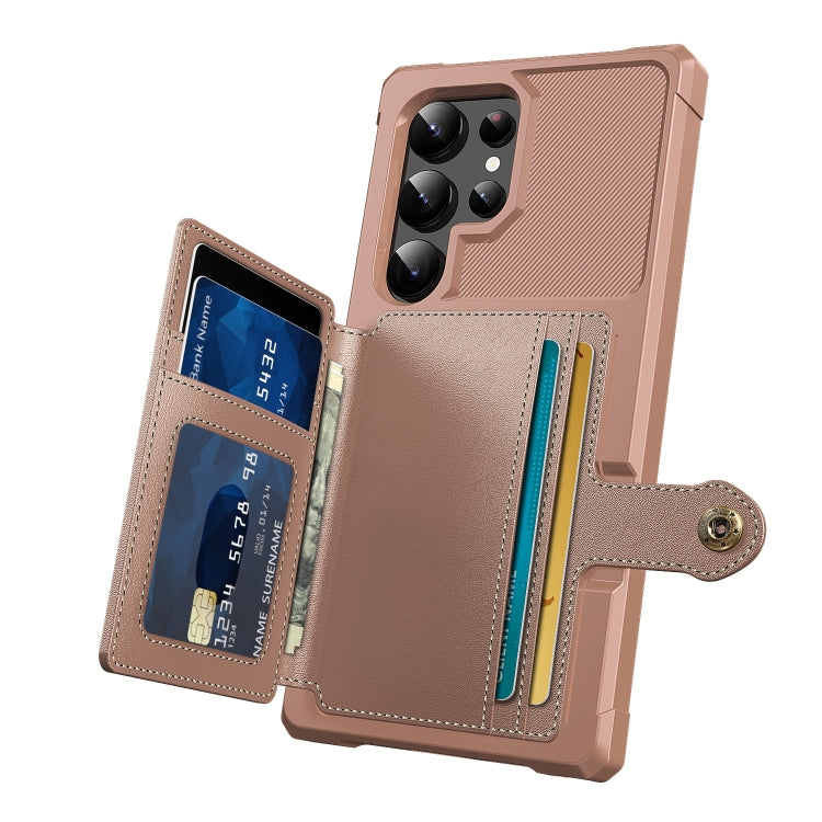 For Samsung Galaxy S24 Ultra 5G Magnetic Wallet Card Bag Leather Phone Case