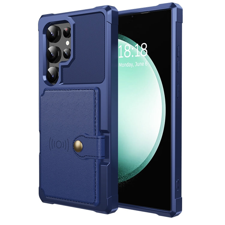 For Samsung Galaxy S24 Ultra 5G Magnetic Wallet Card Bag Leather Phone Case