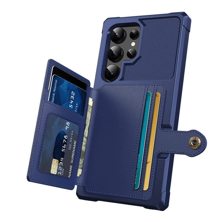 For Samsung Galaxy S24 Ultra 5G Magnetic Wallet Card Bag Leather Phone Case