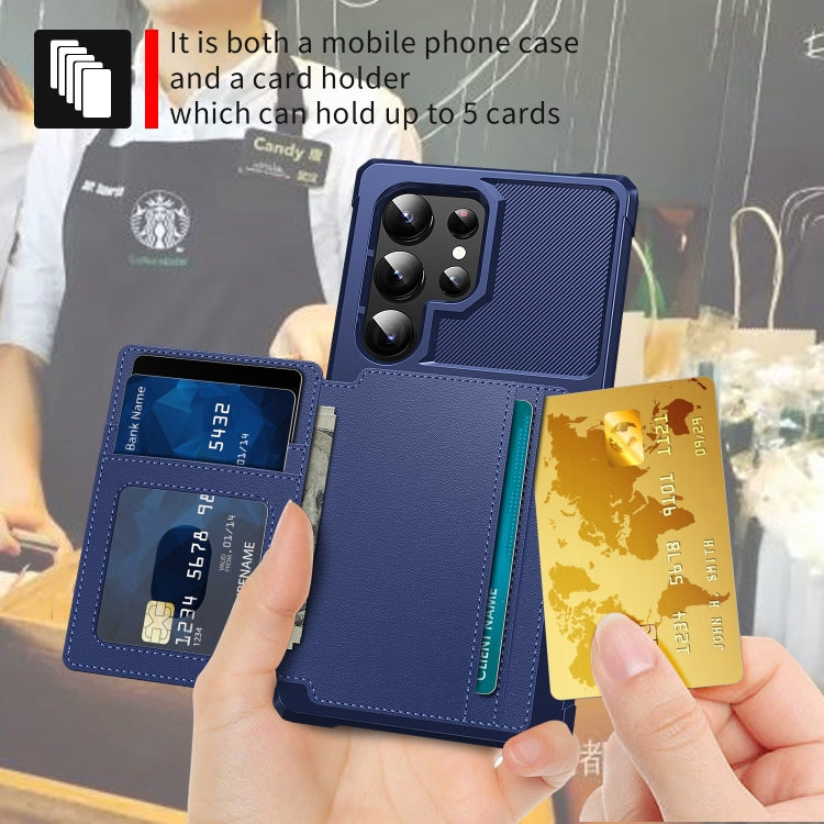 For Samsung Galaxy S24 Ultra 5G Magnetic Wallet Card Bag Leather Phone Case