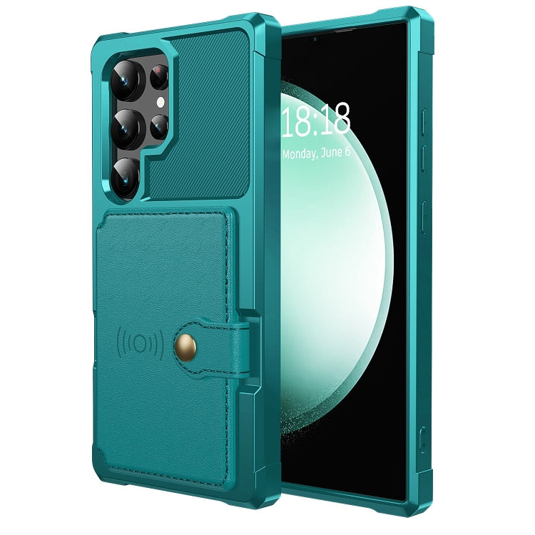 For Samsung Galaxy S24 Ultra 5G Magnetic Wallet Card Bag Leather Phone Case