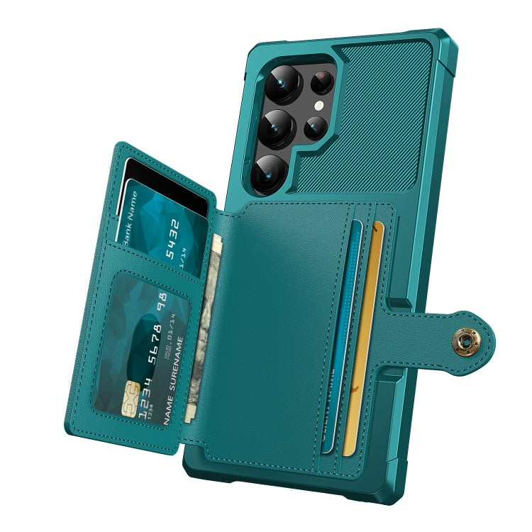 For Samsung Galaxy S24 Ultra 5G Magnetic Wallet Card Bag Leather Phone Case