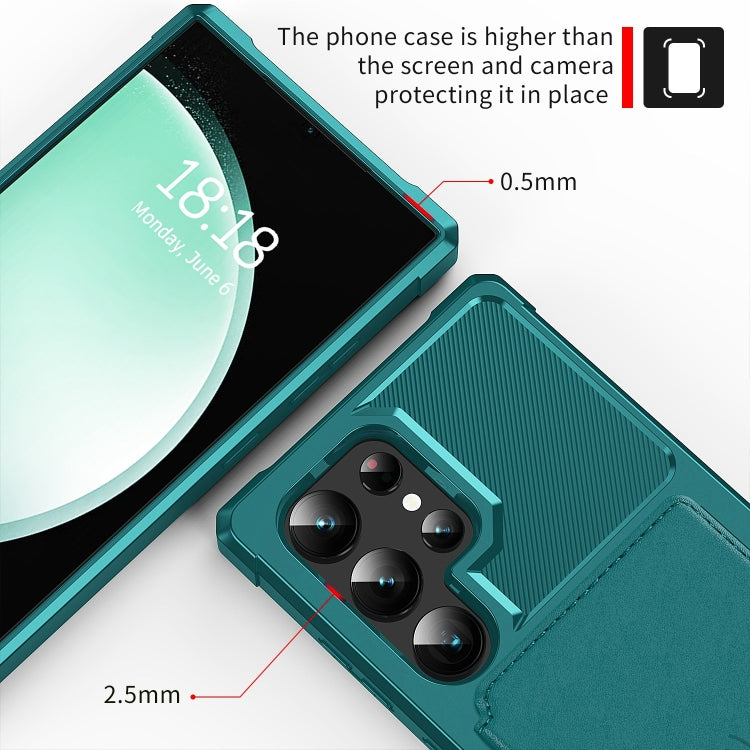 For Samsung Galaxy S24 Ultra 5G Magnetic Wallet Card Bag Leather Phone Case