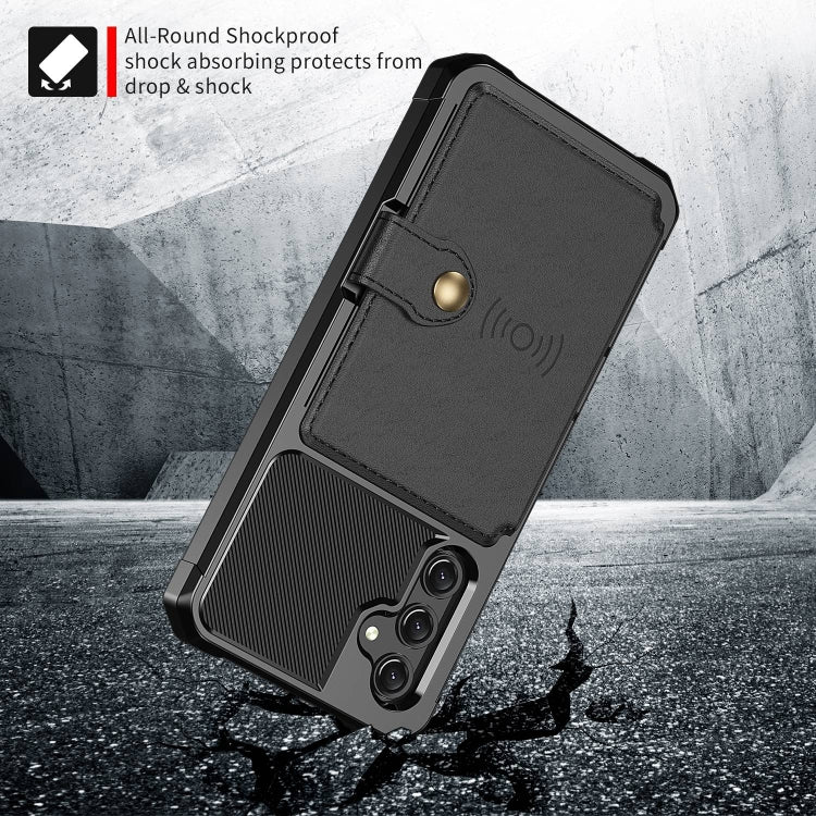 For Samsung Galaxy A15 Magnetic Wallet Card Bag Leather Phone Case
