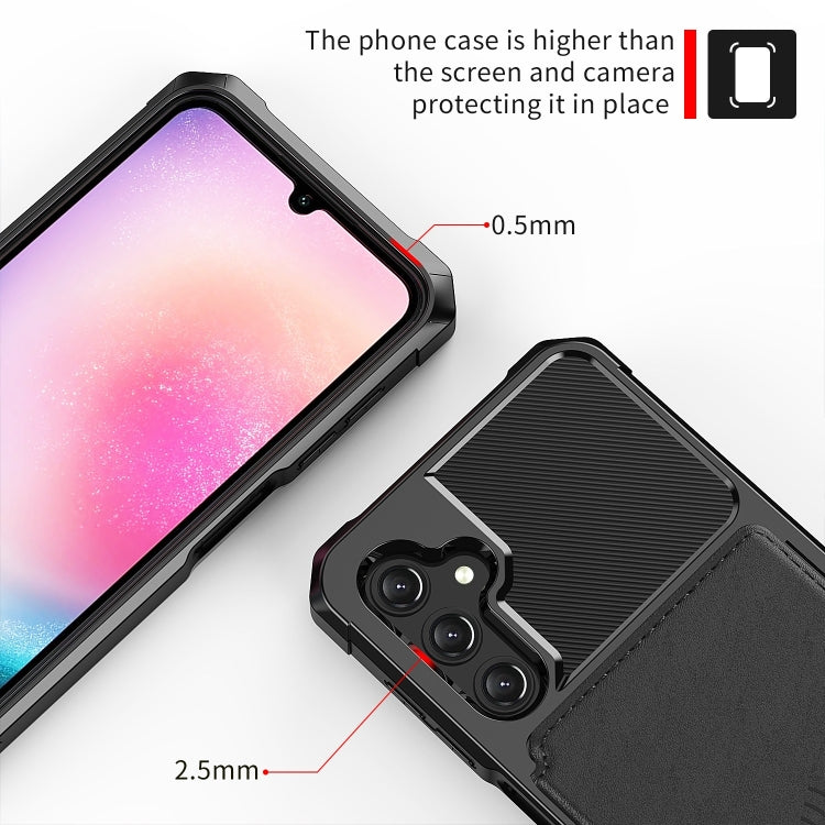 For Samsung Galaxy A15 Magnetic Wallet Card Bag Leather Phone Case
