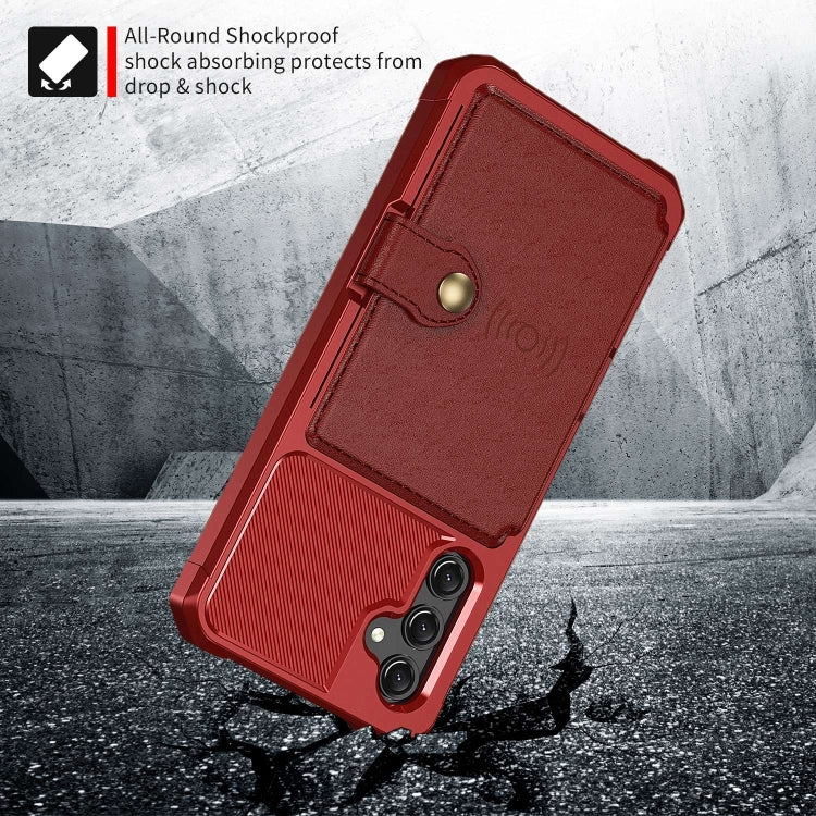 For Samsung Galaxy A15 Magnetic Wallet Card Bag Leather Phone Case