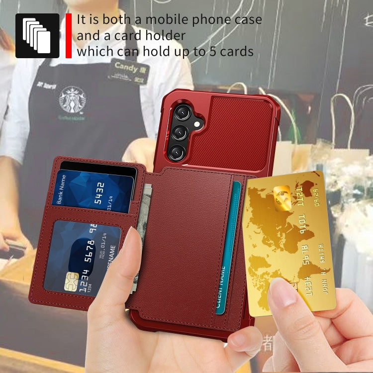 For Samsung Galaxy A15 Magnetic Wallet Card Bag Leather Phone Case