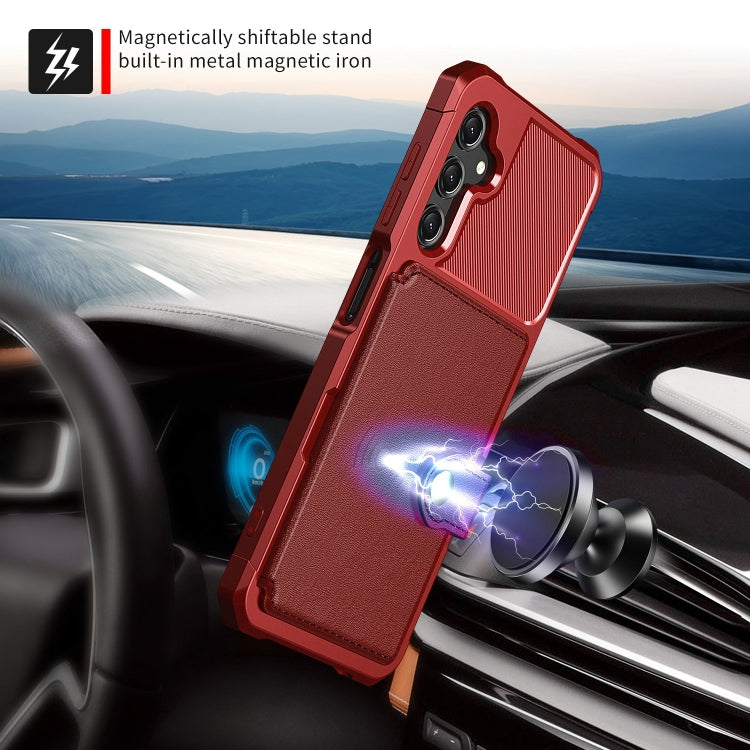 For Samsung Galaxy A15 Magnetic Wallet Card Bag Leather Phone Case