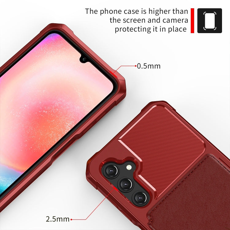 For Samsung Galaxy A15 Magnetic Wallet Card Bag Leather Phone Case