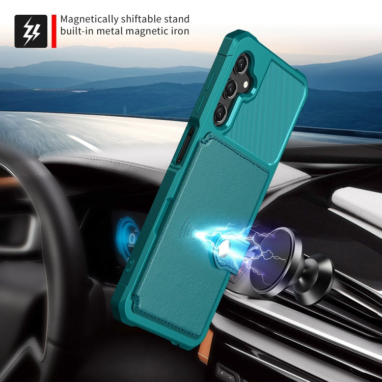 For Samsung Galaxy A15 Magnetic Wallet Card Bag Leather Phone Case
