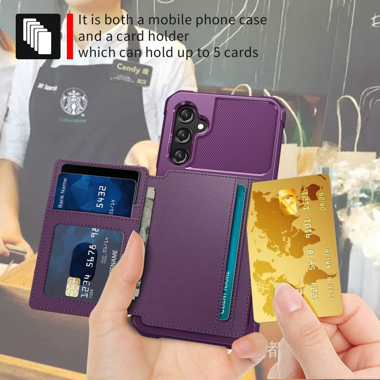 For Samsung Galaxy A15 Magnetic Wallet Card Bag Leather Phone Case