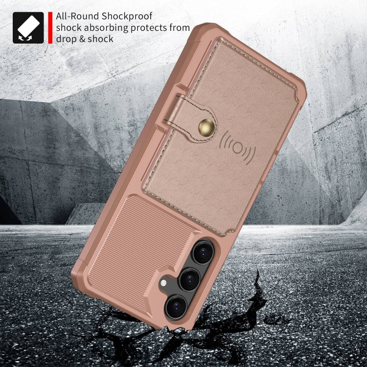 For Samsung Galaxy A55 5G Magnetic Wallet Card Bag Leather Phone Case