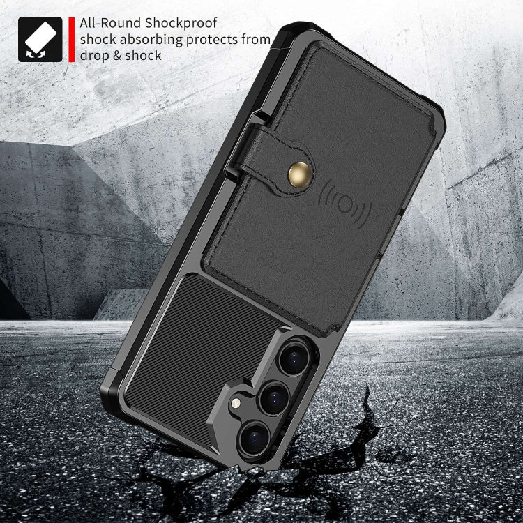 For Samsung Galaxy A55 5G Magnetic Wallet Card Bag Leather Phone Case