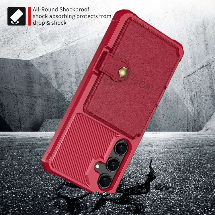 For Samsung Galaxy A55 5G Magnetic Wallet Card Bag Leather Phone Case