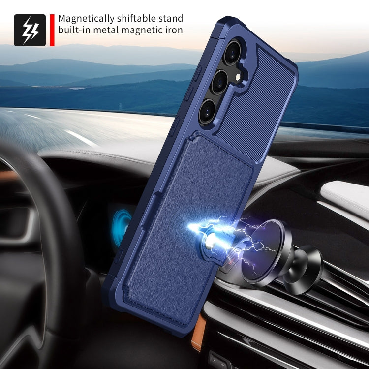 For Samsung Galaxy A55 5G Magnetic Wallet Card Bag Leather Phone Case