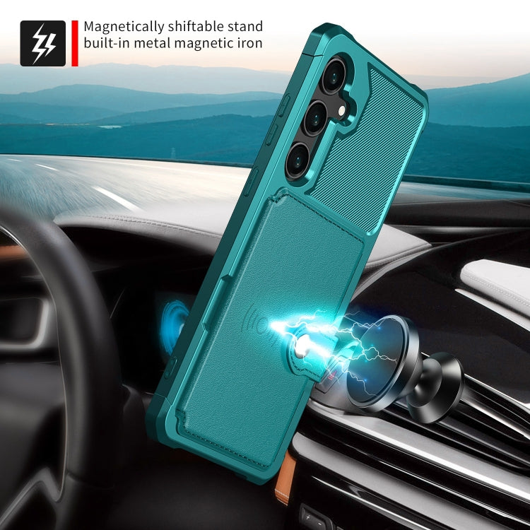 For Samsung Galaxy A55 5G Magnetic Wallet Card Bag Leather Phone Case