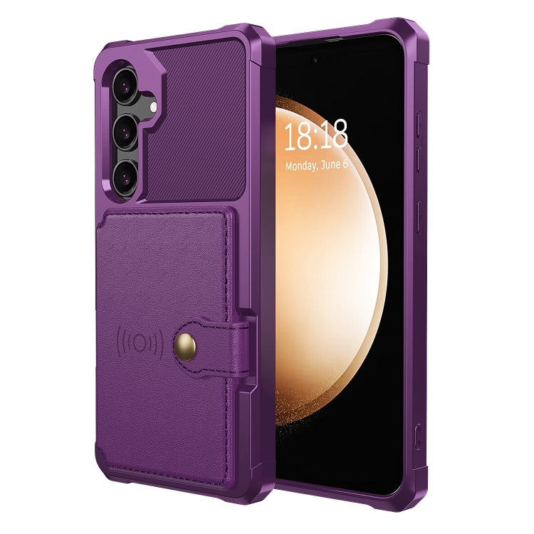 For Samsung Galaxy A55 5G Magnetic Wallet Card Bag Leather Phone Case