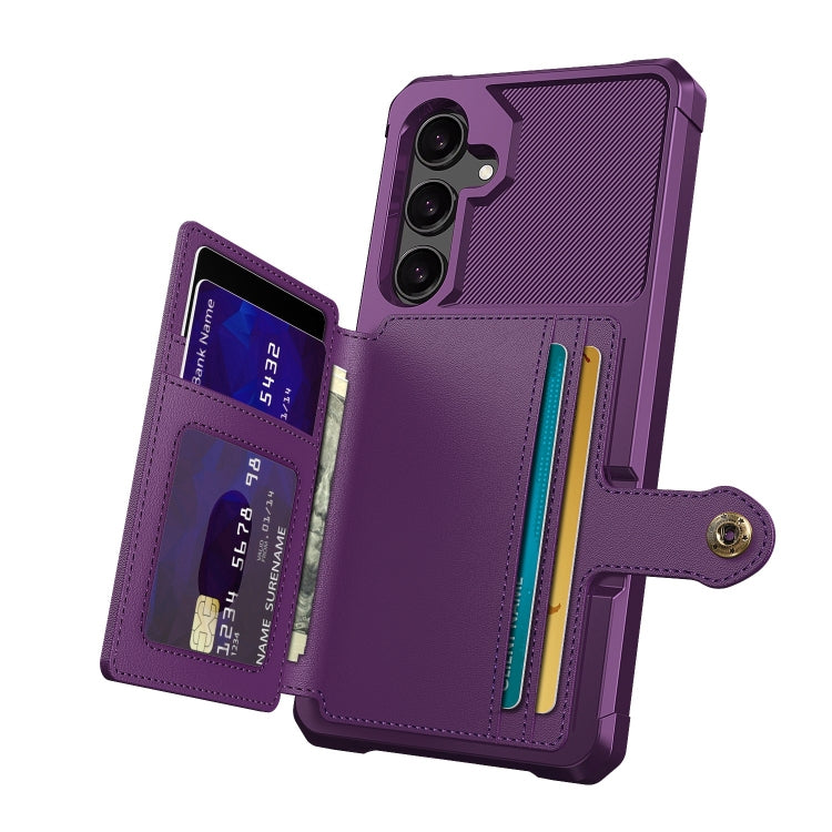 For Samsung Galaxy A55 5G Magnetic Wallet Card Bag Leather Phone Case