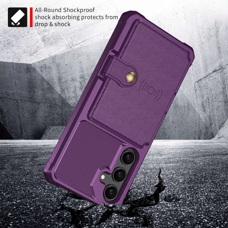 For Samsung Galaxy A55 5G Magnetic Wallet Card Bag Leather Phone Case