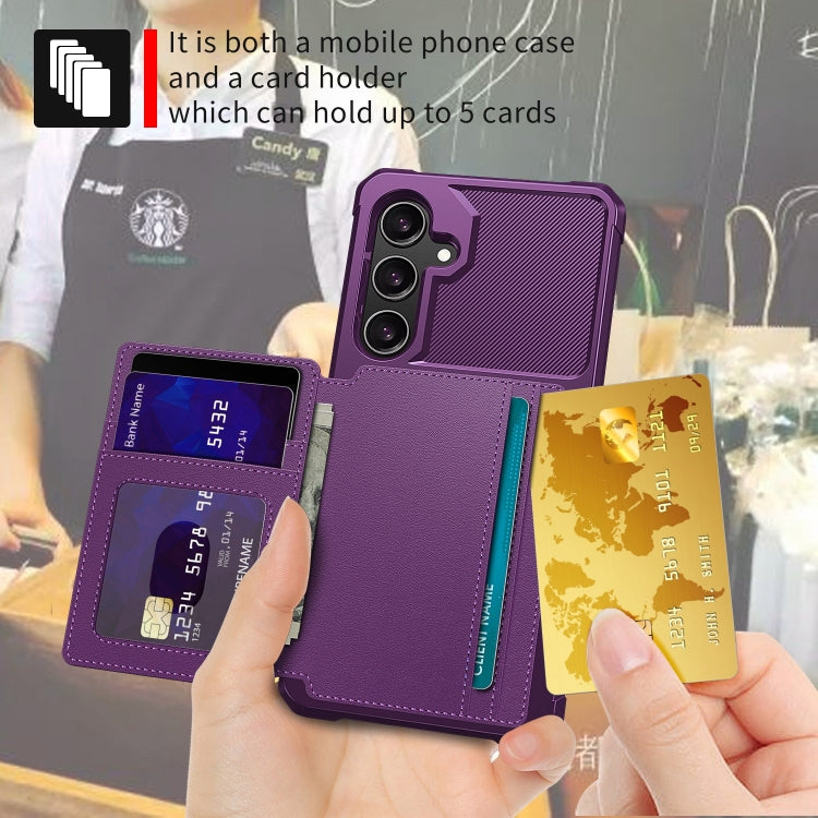 For Samsung Galaxy A55 5G Magnetic Wallet Card Bag Leather Phone Case