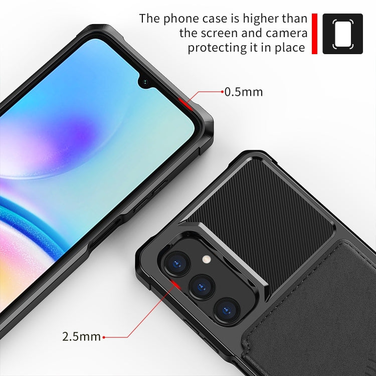 For Samsung Galaxy A05s Magnetic Wallet Card Bag Leather Phone Case