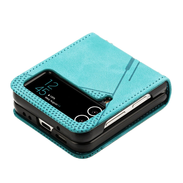 For Samsung Galaxy Z Flip4 Dream Triangle Leather Phone Case with Lanyard