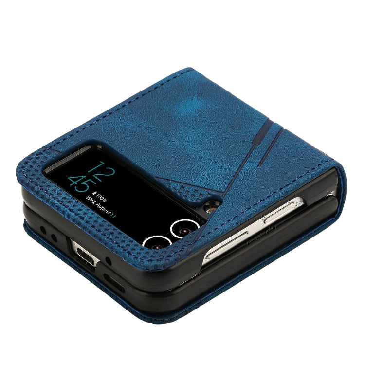 For Samsung Galaxy Z Flip4 Dream Triangle Leather Phone Case with Lanyard
