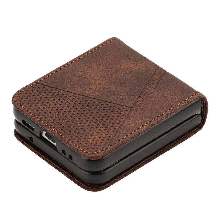 For Samsung Galaxy Z Flip4 Dream Triangle Leather Phone Case with Lanyard
