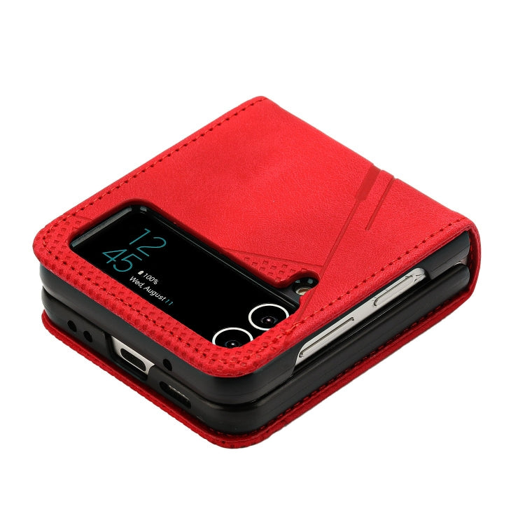 For Samsung Galaxy Z Flip4 Dream Triangle Leather Phone Case with Lanyard