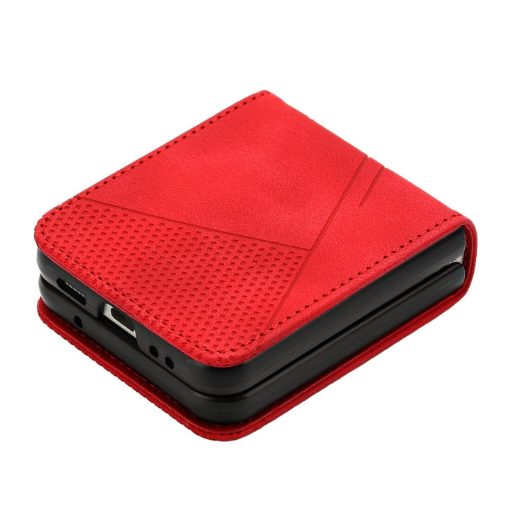 For Samsung Galaxy Z Flip4 Dream Triangle Leather Phone Case with Lanyard
