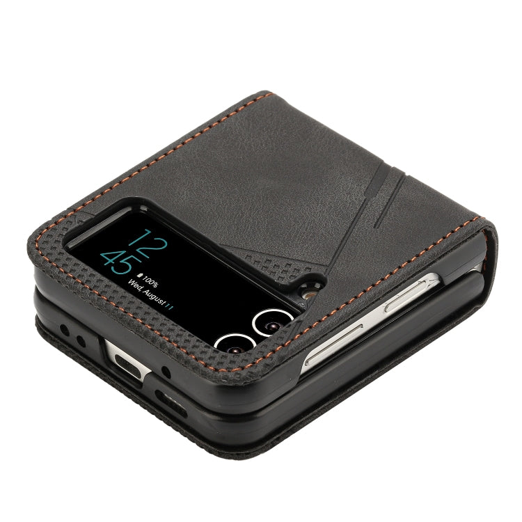 For Samsung Galaxy Z Flip4 Dream Triangle Leather Phone Case with Lanyard