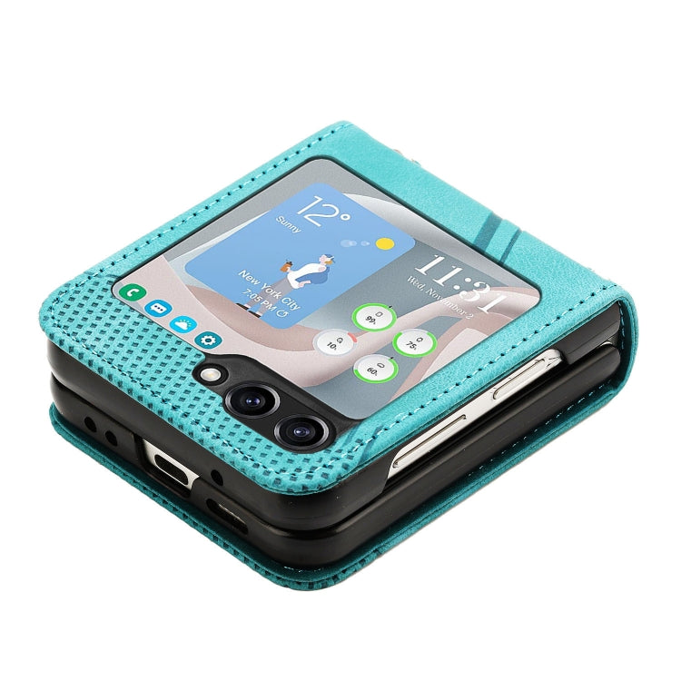 For Samsung Galaxy Z Flip5 Dream Triangle Leather Phone Case with Lanyard