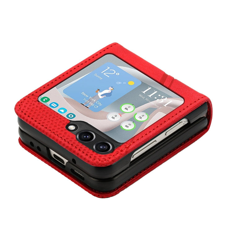 For Samsung Galaxy Z Flip5 Dream Triangle Leather Phone Case with Lanyard