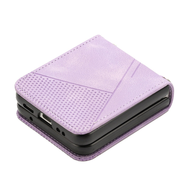 For Samsung Galaxy Z Flip5 Dream Triangle Leather Phone Case with Lanyard