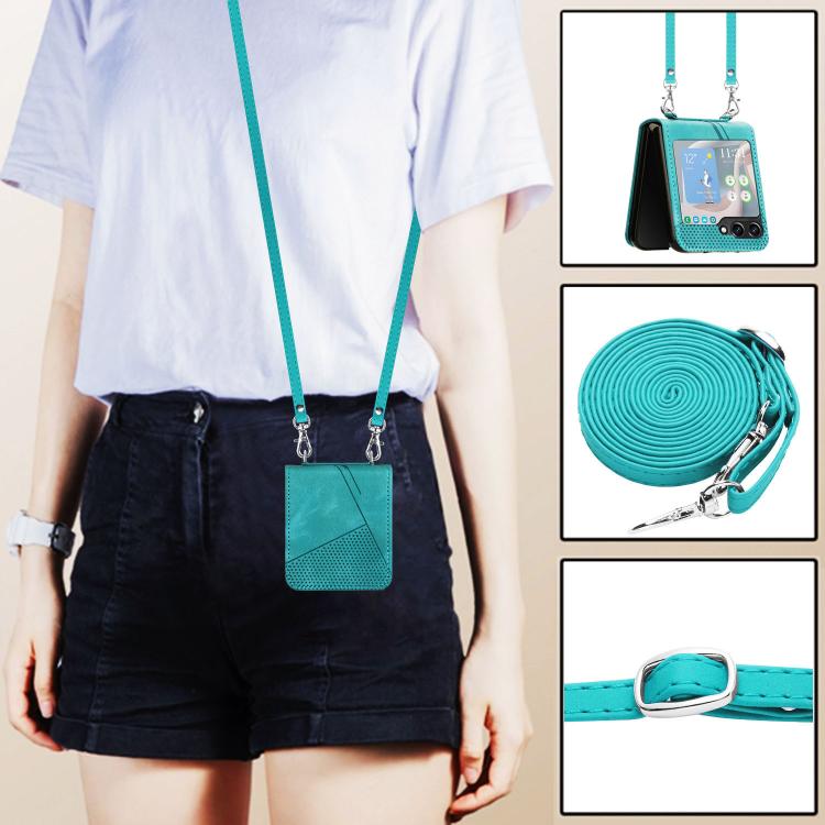 For Samsung Galaxy Z Flip7 Dream Triangle Leather Phone Case with Lanyard