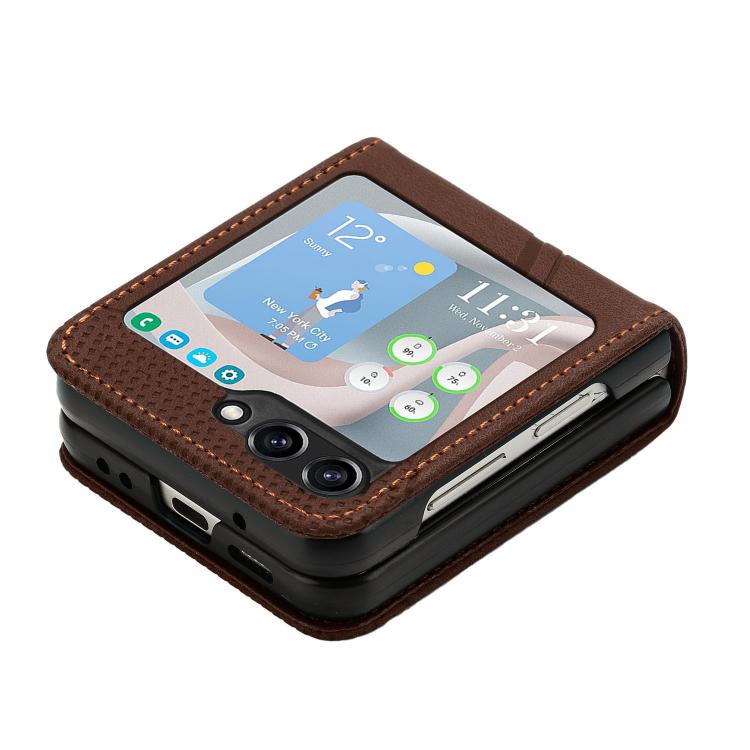 For Samsung Galaxy Z Flip7 Dream Triangle Leather Phone Case with Lanyard
