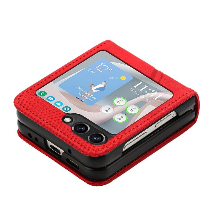 For Samsung Galaxy Z Flip7 Dream Triangle Leather Phone Case with Lanyard