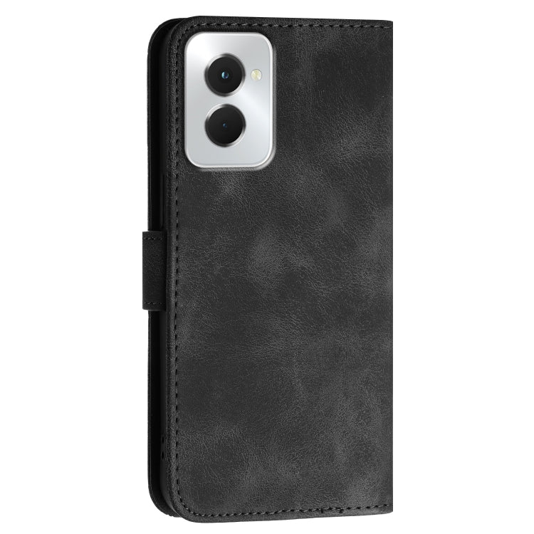 For Motorola Moto G Power 5G 2024 Grid Butterfly Embossed Pattern Leather Phone Case with Lanyard