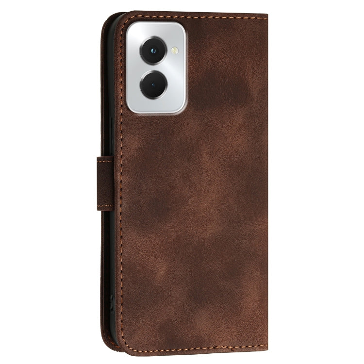 For Motorola Moto G Power 5G 2024 Grid Butterfly Embossed Pattern Leather Phone Case with Lanyard
