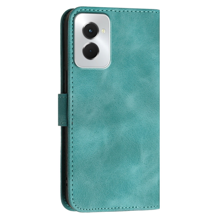 For Motorola Moto G Power 5G 2024 Grid Butterfly Embossed Pattern Leather Phone Case with Lanyard