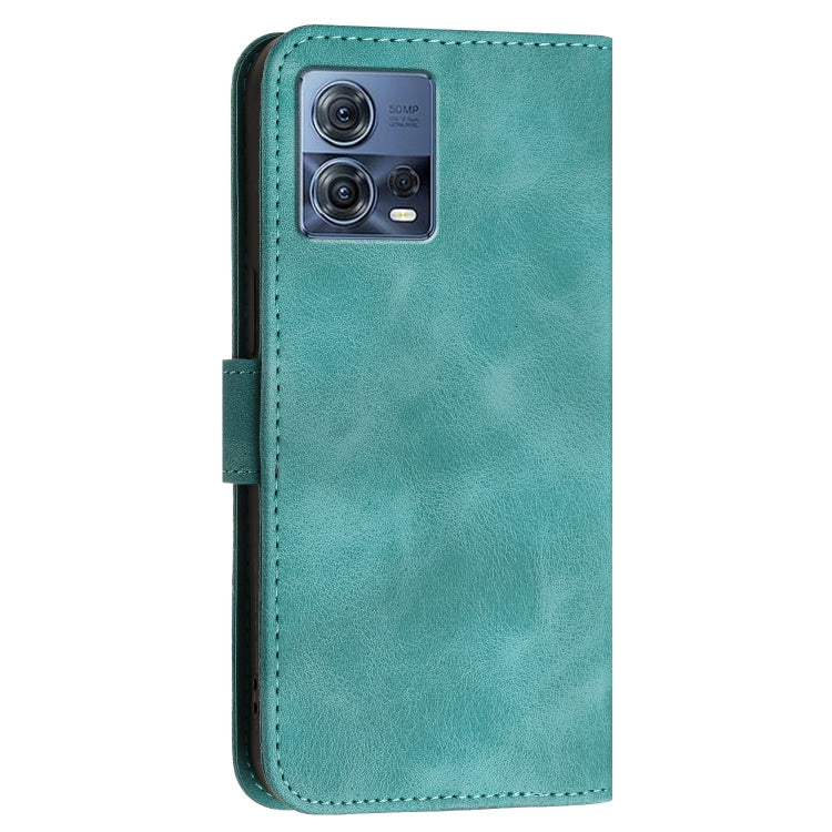 For Motorola Moto S30 Pro 5G Grid Butterfly Embossed Pattern Leather Phone Case with Lanyard