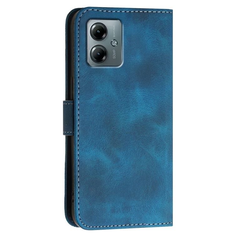 For Motorola Moto G Play 2025 / G Power 2025 Grid Butterfly Embossed Pattern Leather Phone Case with Lanyard