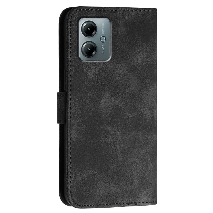 For Motorola Moto G Play 2025 / G Power 2025 Grid Butterfly Embossed Pattern Leather Phone Case with Lanyard