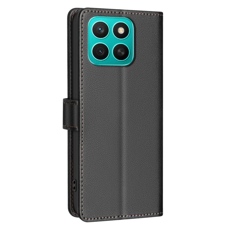 For Honor X8c 4G Litchi Texture RFID Anti-theft Leather Phone Case