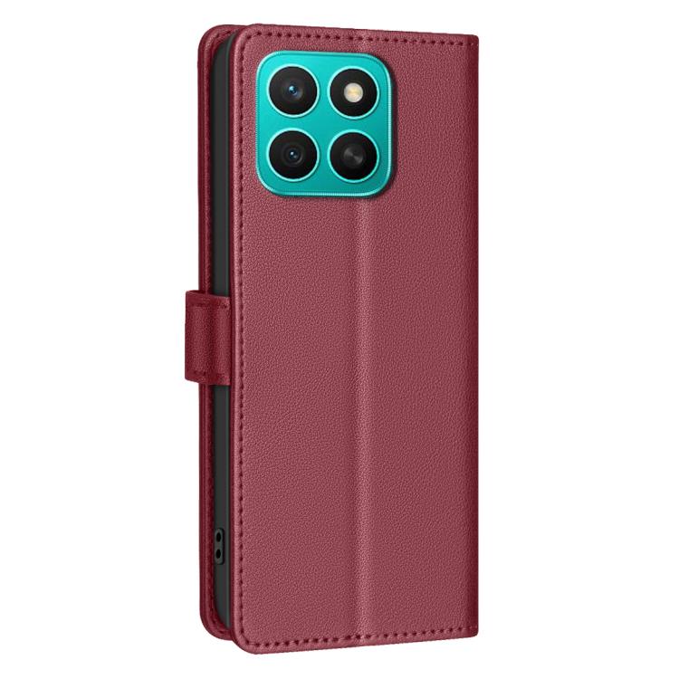 For Honor X8c 4G Litchi Texture RFID Anti-theft Leather Phone Case