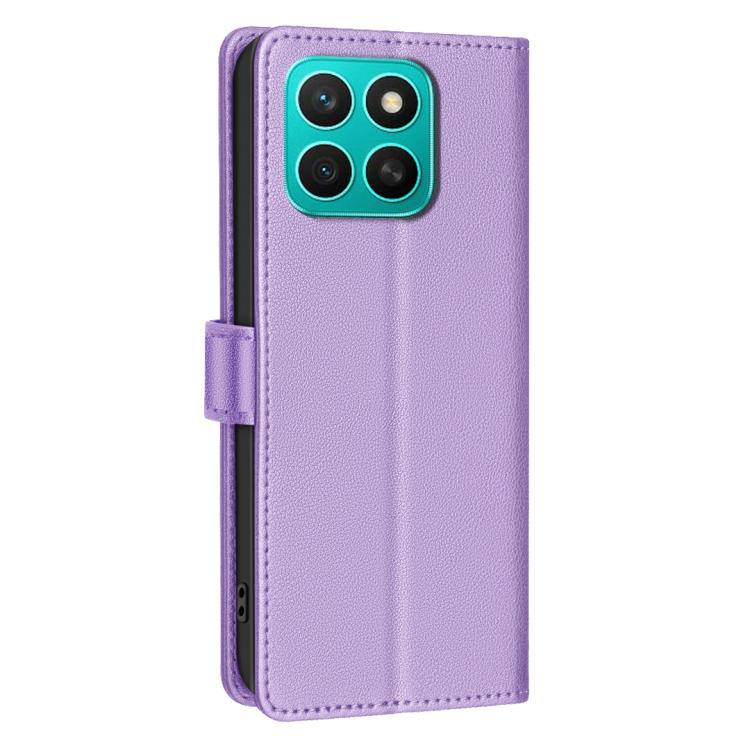 For Honor X8c 4G Litchi Texture RFID Anti-theft Leather Phone Case
