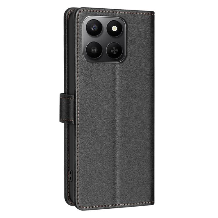 For Honor X7d 5G Litchi Texture RFID Anti-theft Leather Phone Case