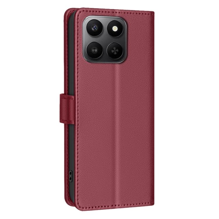 For Honor X7d 5G Litchi Texture RFID Anti-theft Leather Phone Case
